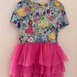 Disney Princess Floral Dress with Pink Tulle
